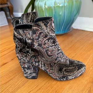 Velvet Floral Booties